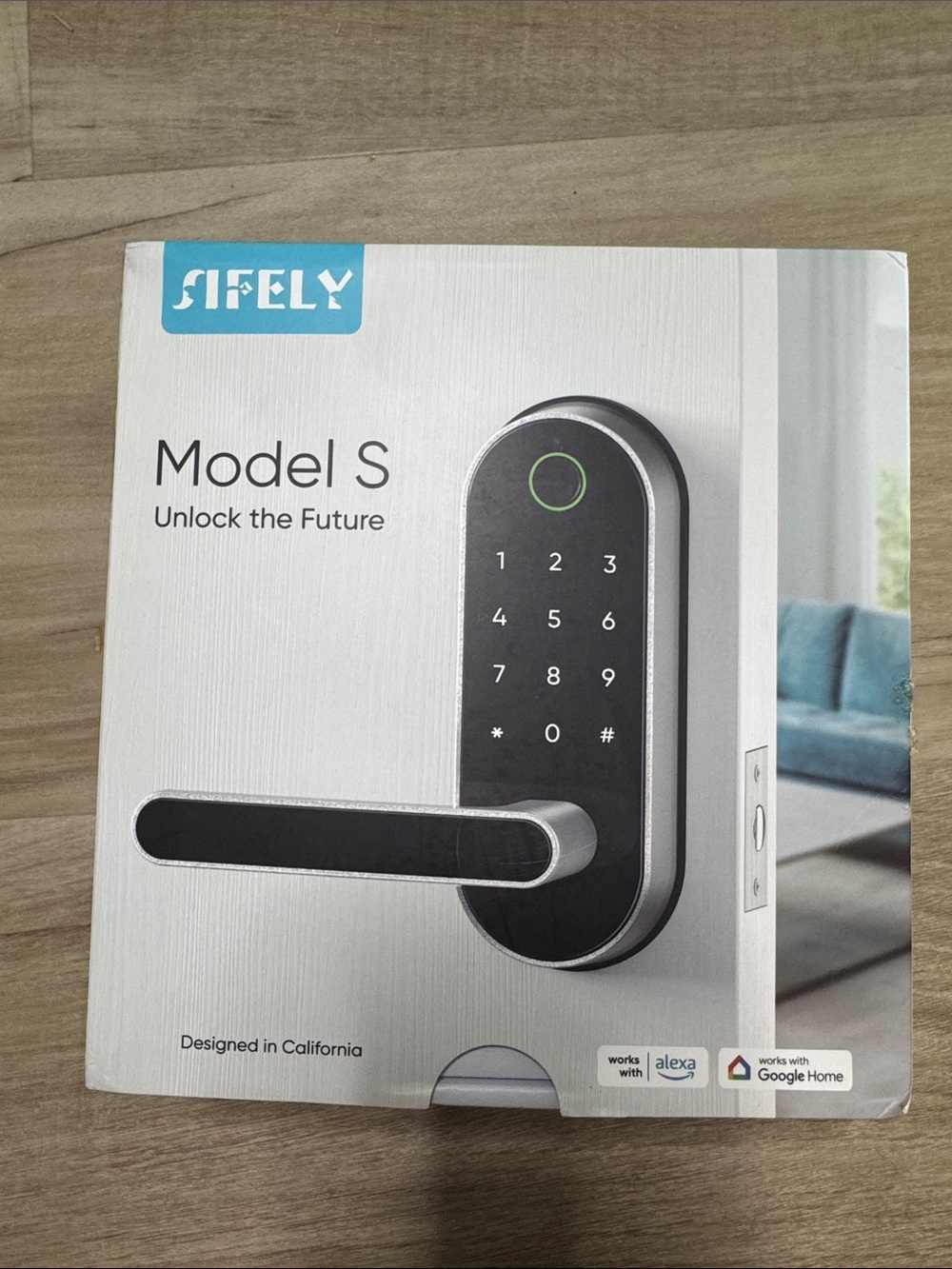 Sifely Model S Smart Keyless Door Lock - Black & Silver (NWT)